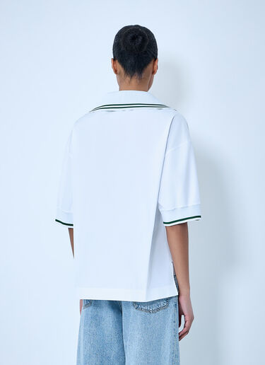 Lacoste Wide-Collar Cotton Shirt White lac0264014