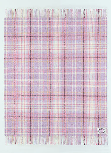 Acne Studios Oversized Plaid Scarf Blanket Purple acc0356002