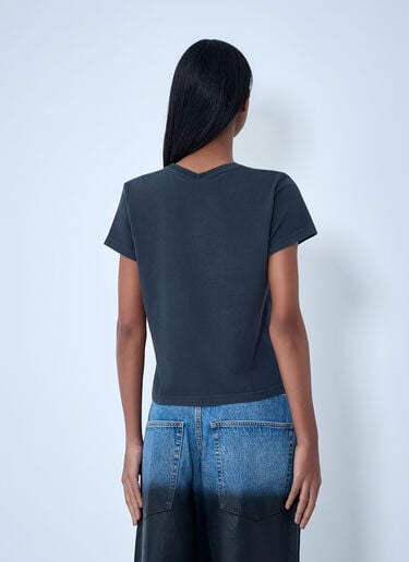 Alexander Wang Logo Motif Crewneck T-Shirt Dark Grey awg0263025