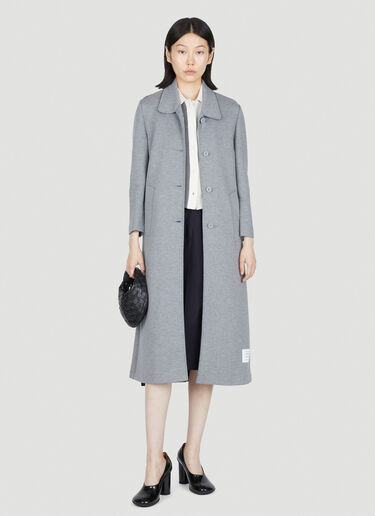Thom Browne Cotton-Jersey Pea Coat Grey thb0253012