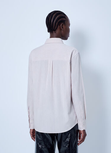 LN-CC® - RÓHE: Classic Fit Striped Shirt - Light Pink RÓHE Classic Fit Striped Shirt Light Pink roe0266003