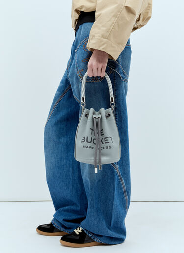 Marc Jacobs The Leather Bucket Bag Grey mcj0255014