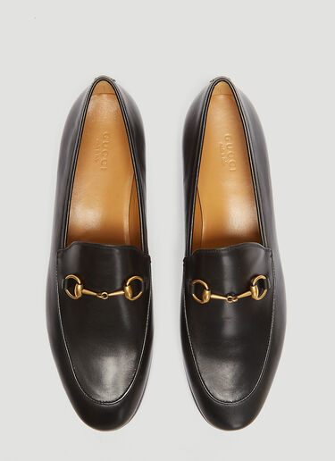 Gucci Jordaan Leather Loafers Black guc0233088