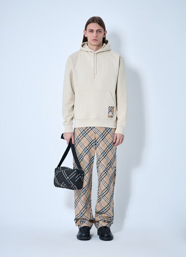 Burberry 徽标贴饰连帽运动衫  米色 bur0159004