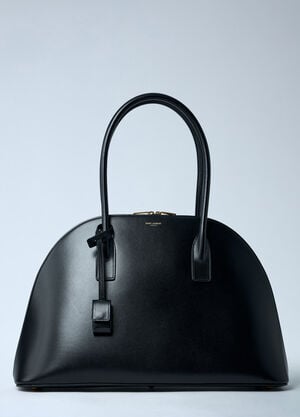 Saint Laurent Leather Bowling Bag Black sla0262042