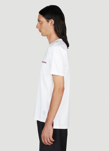 Thom Browne ストライプポケットTシャツ ホワイト thb0129006