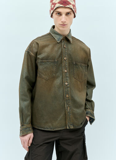 Denim Button-Up Shirt Acne Studios Denim Button-Up Shirt Brown acn0154010