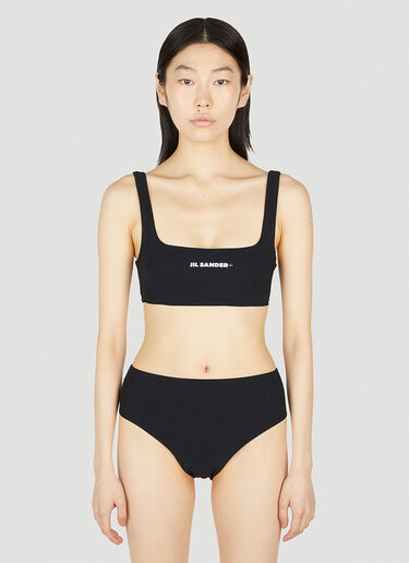 Jil Sander+ 徽标印花比基尼套装 黑色 jsp0251015