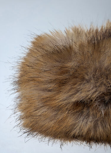 Faux Fur Hair Scrunchie Balenciaga Faux Fur Hair Scrunchie Beige bal0262033