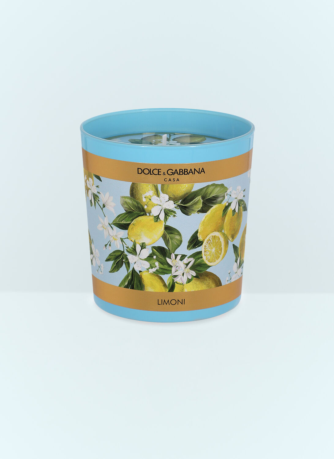 Shop Dolce & Gabbana Casa Lemon Scented Candle In Blue