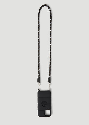 Moncler Logo Motif Phone Case On Strap Black mon0146070