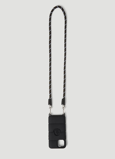 Moncler Logo Motif Phone Case On Strap Black mon0146070