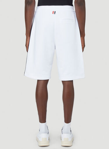 Thom Browne Signature-Stripe Jersey Shorts White thb0141006