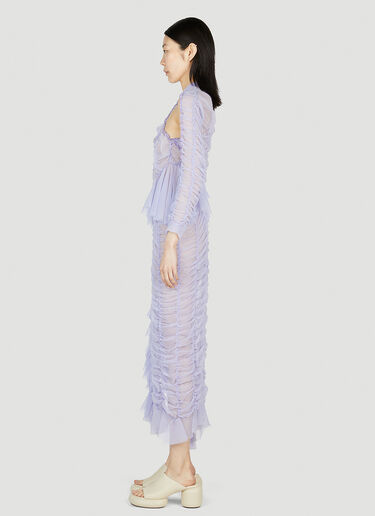 Ester Manas Ruched Cut Out Dress Purple est0252004