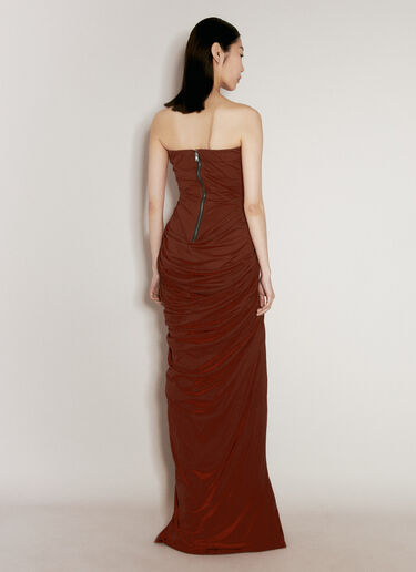 Rick Owens Radiance Bustier Maxi Dress Red ric0256003