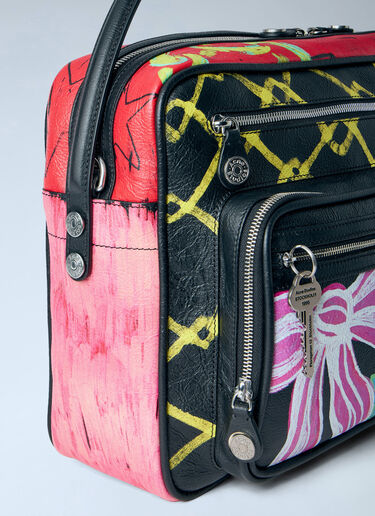 LN-CC® - Acne Studios: Camero Camera Punk Printed Shoulder Bag - Black Acne Studios Camero Camera Punk Printed Shoulder Bag Black acn0265031