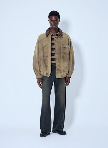 LN-CC® - ssstein: Sulfur Dyed Oxford Vintage Jacket - Khaki ssstein Sulfur Dyed Oxford Vintage Jacket Khaki sss0164001
