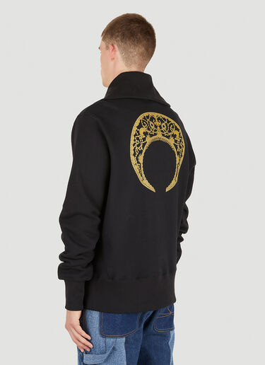 Ornament Half Zip Sweater Marine Serre Ornament Half Zip Sweater Black mrs0152008