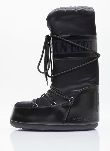 Moon Boot Icon Glance Satin Boots Black mnb0354006