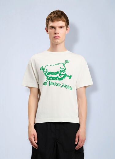 Palm Angels Skull T-Shirt White pma0164089