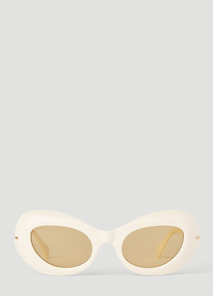 Bottega Veneta Cat-Eye Acetate Sunglasses White bov0253052