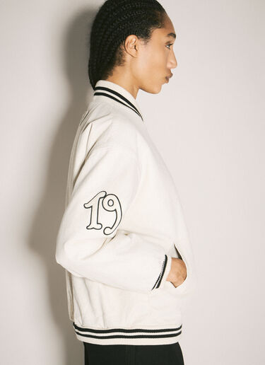 Prada Canvas Bomber Jacket Cream pra0258058