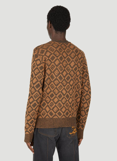 Acne Studios Faces Tiles Cardigan Brown acn0153057