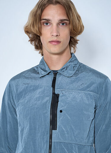 LN-CC® - Stone Island: Zip-Up Jacket with Chest Pocket - Light Blue Stone Island Zip-Up Jacket with Chest Pocket Light Blue sto0165040
