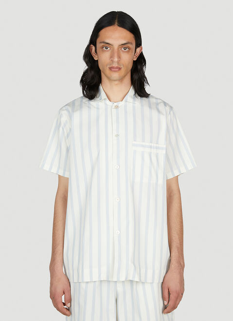 Tekla Needle Stripes Shirt Purple tek0349012
