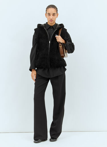 Gucci Reversible Shearling Vest Black guc0257029