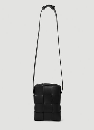 Bottega Veneta 카세트 구조 지퍼 폰 파우치 블랙 bov0154021