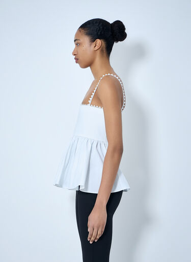 Peplum Top with Zigzag Trim Jacquemus Peplum Top with Zigzag Trim White jac0264012