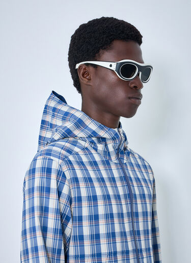 Moncler 椭圆框太阳镜 白色 lmo0364005