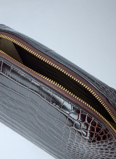 LN-CC® - Toteme: Medium Croco-Embossed Day Pouch - Brown Toteme Medium Croco-Embossed Day Pouch Brown tot0265093
