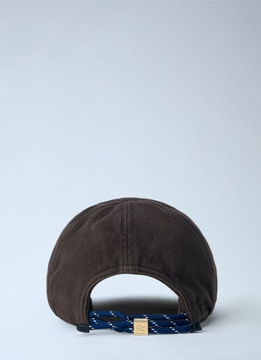 LN-CC® - Miu Miu: Denim Baseball Cap - Brown Miu Miu Denim Baseball Cap Brown miu0165016