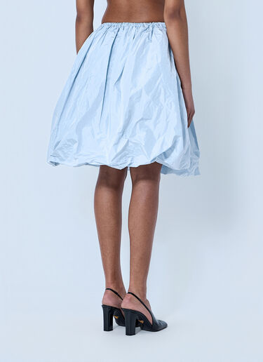 Prada Balloon Skirt in Structured Fabric Light Blue pra0264019