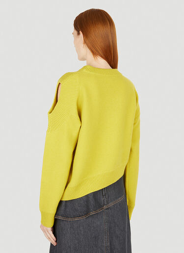 Stella McCartney 재생 컷아웃 스웨터 그린 stm0251003