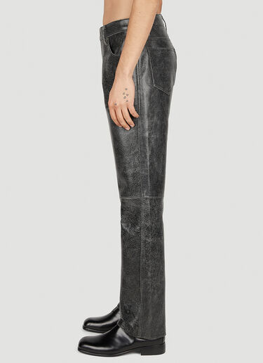 Guess USA Cracked Leather Pants Black gue0152012