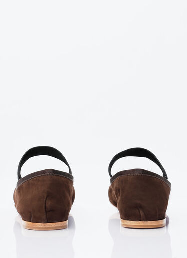 Miu Miu Suede Ballerina Flats Brown miu0257018