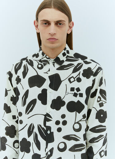 Jacquemus 라 슈미즈 시몬 리넨 셔츠 화이트 jac0156006