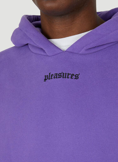 Pleasures Logo Embroidery Hooded Sweatshirt Purple pls0147002