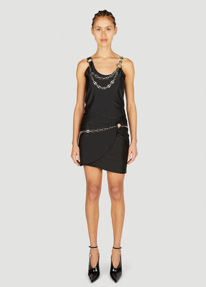 Rabanne Chain Trim Mini Dress Blue pac0255038