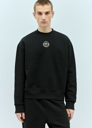 Moncler ロゴアップリケ スウェットシャツ ブラック mon0156012