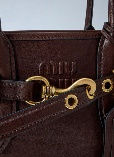 Miu Miu Adventure Nappa Leather Bag Brown miu0266003