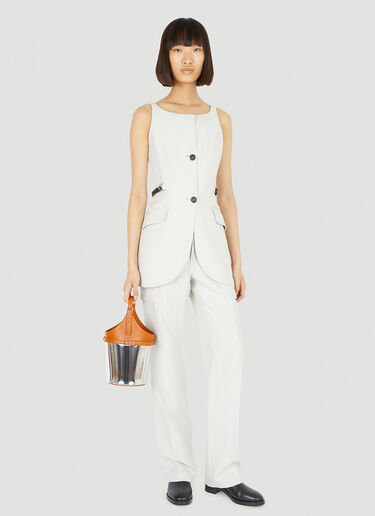 Durazzi Milano Tailored Sleeveless Top White drz0252008