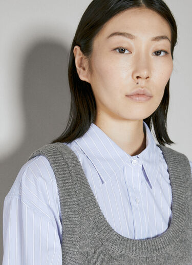 Alexander Wang Layered Poplin Shirt Grey awg0253028