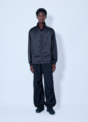 LN-CC® - Y-3: Satin Gradient 3 Stripes Track Jacket - Black Y-3 Satin Gradient 3 Stripes Track Jacket Black yyy0365009