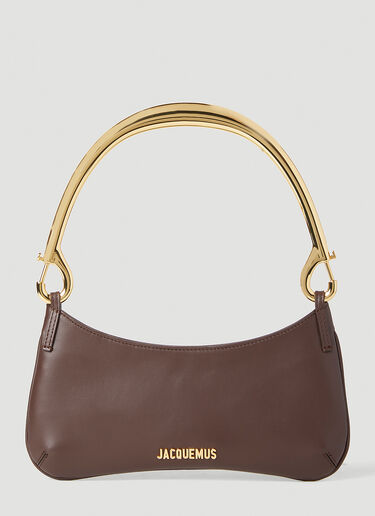 Jacquemus 르 비주 무스크통 숄더백 다크 브라운 jac0251065