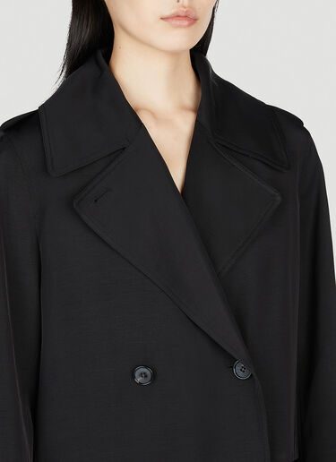 TOTEME Double-Breasted Fluid Summer Coat Black tot0253010
