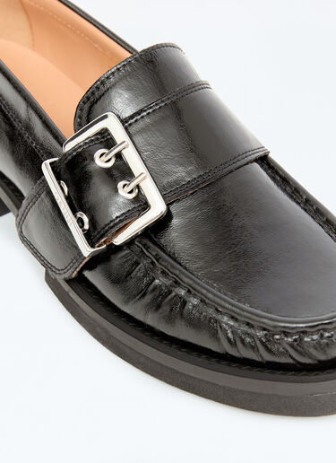 GANNI Feminine Buckle Loafers Black gan0256029